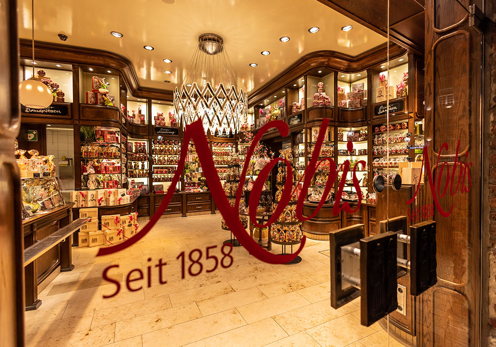 Nobis Printen Aachen Nobis Printen Aachen Schaufenster Nahaufnahme