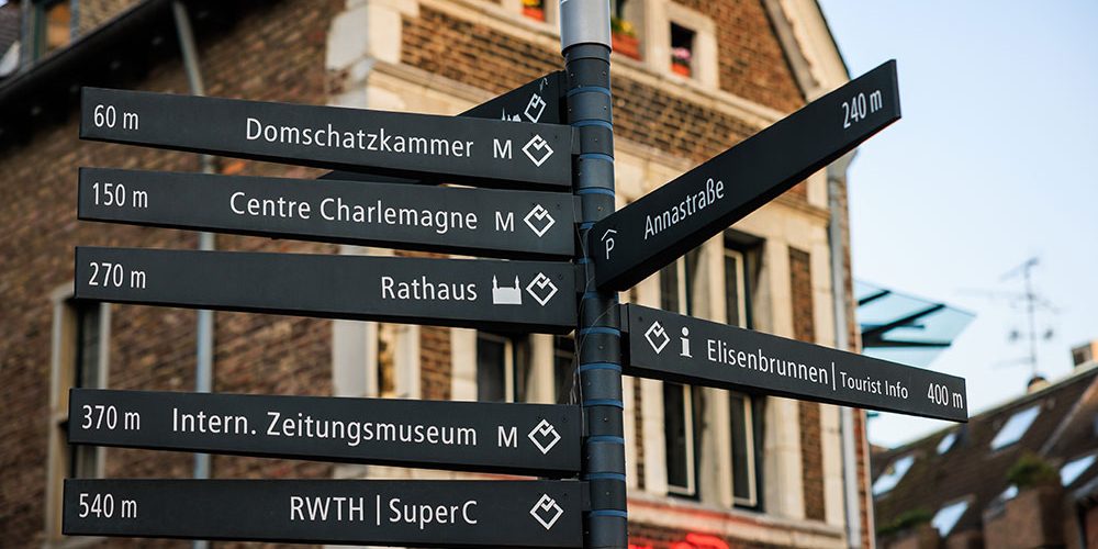 Wegweiser für die Route Challemange