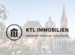 Logo von KTL Immobilien mit dem Claim „Ankommen. Einziehen. Wohlfühlen." vor dem Aachener Dom