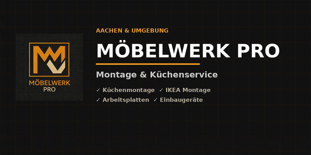Logo von MöbelWerk Pro mit den Leistungen Küchenmontage, IKEA-Montage, Arbeitsplatten und Einbaugeräte für Aachen und Umgebung
