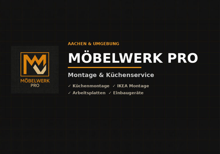 Logo von MöbelWerk Pro mit den Leistungen Küchenmontage, IKEA-Montage, Arbeitsplatten und Einbaugeräte für Aachen und Umgebung